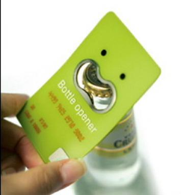 bottle opener business card
