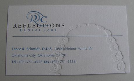 Teeth Impressions business card for dentist
